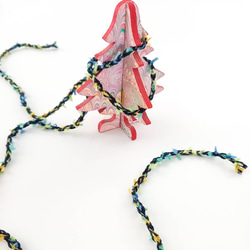 【iroami】フルリボン コード テープ ヤーン 組紐 編み紐 編み物 ラッピング アクセサリー素材 ラメ 日本製 3枚目の画像