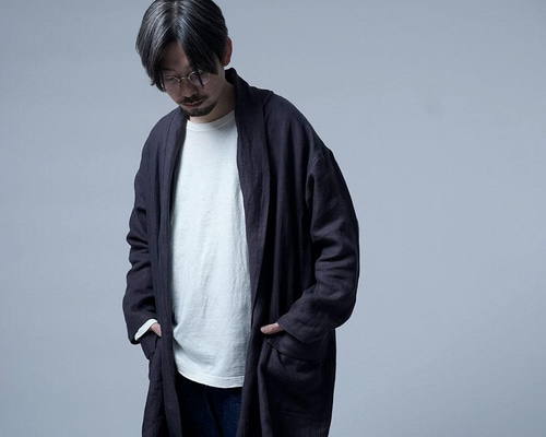 プレミアム】Linen Jacket ショールカラー /ショードロン h022m-cdn2