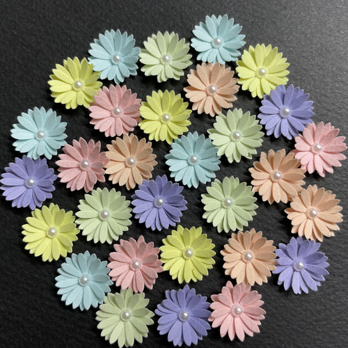 ペーパークラフト＊中くらいのお花達セット＊パステル系セット