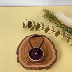 刺繍糸で編んだミモザのブローチ/ヘアゴム(mimosa wreath) 8枚目の画像
