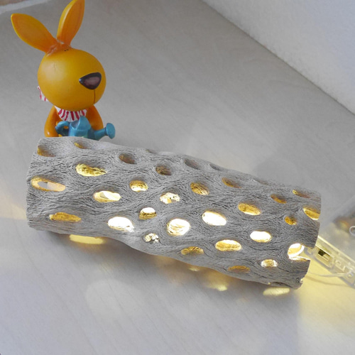 天然木 ライト No3 サボテンの骨&LED照明 カクタススケルトン ランプ