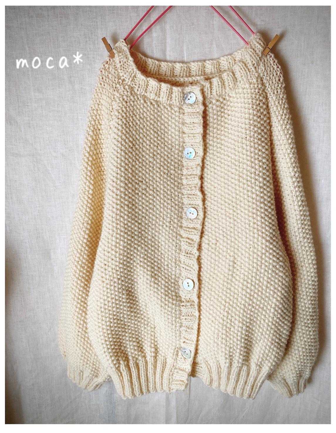 ローゲージニット　ラグランカーディガン 【よっきゅん✨】ebure