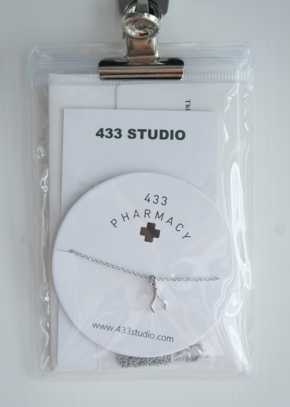 [433 Studio] 925 silver WISHBONE - 頸鏈 第3張的照片