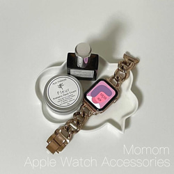 Apple Watch 3Dチェーンベルト ローズゴールド 2枚目の画像