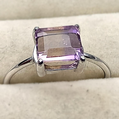 大粒の天然アメトリンのsilver925リング 11号 シルバーリング