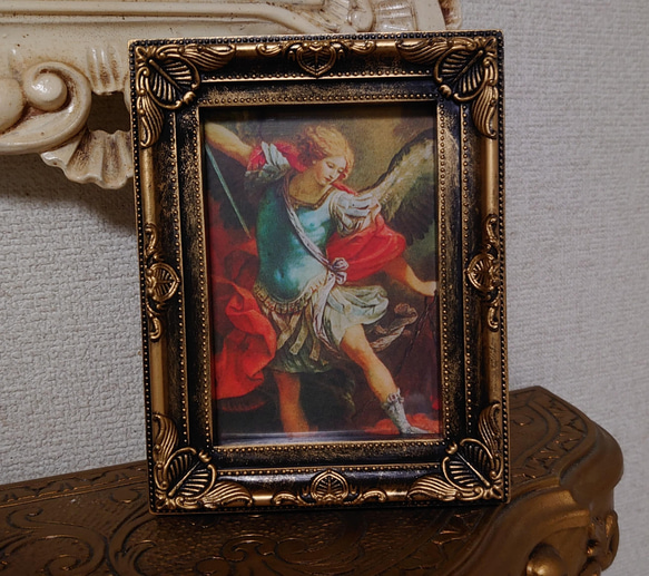 大天使ミカエルお守り卓上フレーム  聖ミカエル エンジェル コロナの御守りにも 1枚目の画像