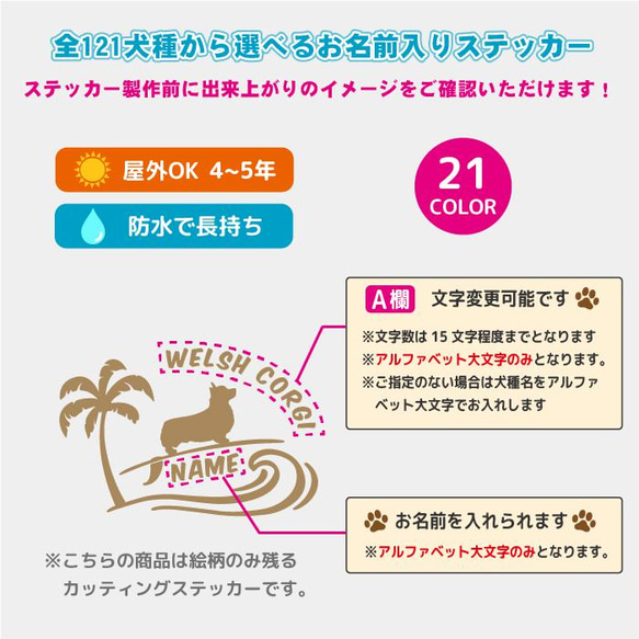 犬　ステッカー　サーフ　波乗り　ハワイ　車ステッカー　かわいい　かっこいい　おしゃれ　シール　Sサイズ　040ds 2枚目の画像