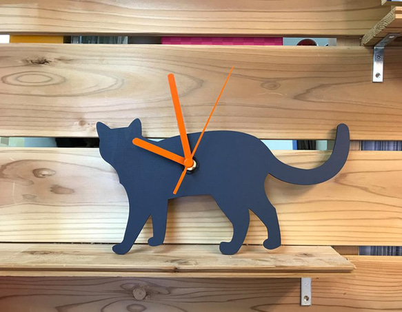 Wood cat clock 日本猫 9枚目の画像