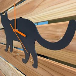 Wood cat clock 日本猫 4枚目の画像