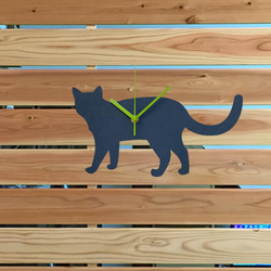 Wood cat clock 日本猫 5枚目の画像