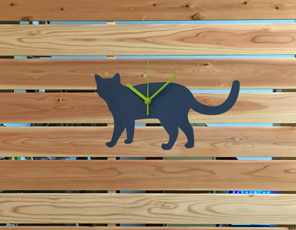 Wood cat clock 日本猫 5枚目の画像