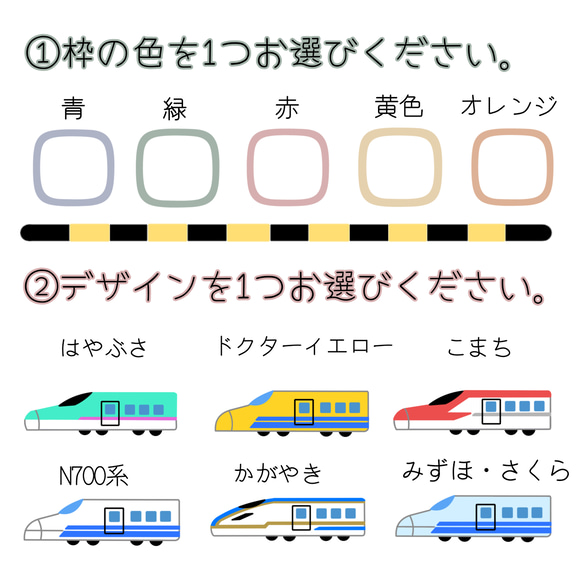 タグ用なまえシール 70枚 アイロン不要 新幹線 3枚目の画像