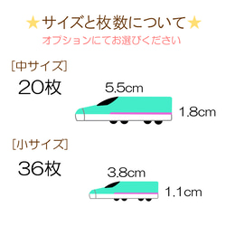 コットン名前シール 20枚 アイロン不要 新幹線 4枚目の画像