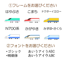 コットン名前シール 20枚 アイロン不要 新幹線 3枚目の画像