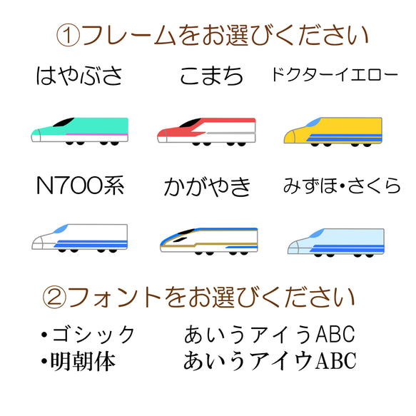 コットン名前シール 20枚 アイロン不要 新幹線 3枚目の画像