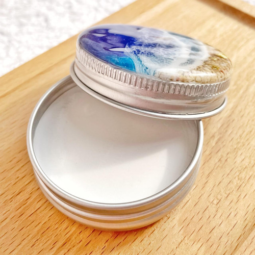 さざ波 レジン 携帯 アロマストーン 缶 アルミケース レジンアート 星