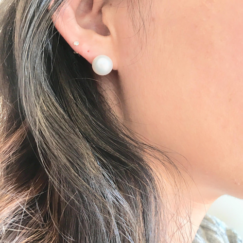 楽天市場】パール ピアス 淡水真珠 18金 18k K18 ゴールド