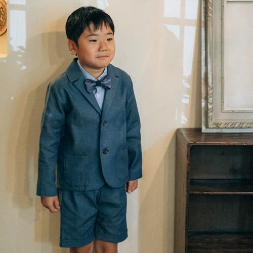 110 120 130 インディゴ ダンガリー 【スーツ】デニム 選べる 蝶