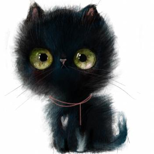 送料無料】A3・A4ポスター【宝石のような猫の目（黒）】キャッツアイ