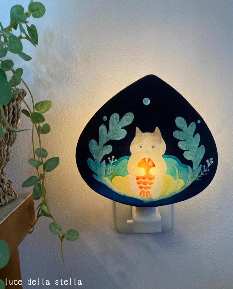 *☆ナイトランプ *＊ 「めでたいネコ」