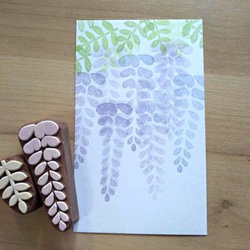 藤の花の消しゴムはんこ はんこ・スタンプ のんびり屋 通販 13471377