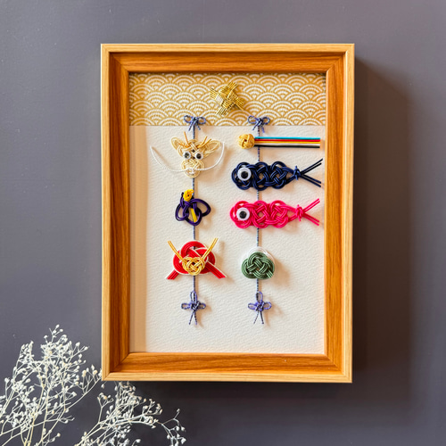 水引五月人形吊るし飾り風フレーム 五月人形・こいのぼり