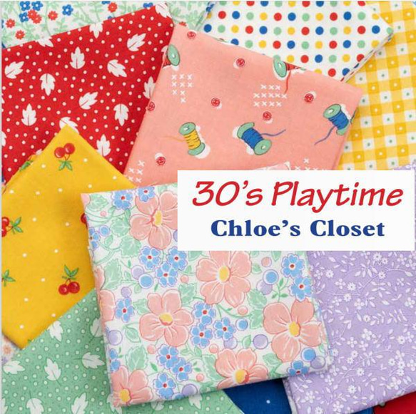 「30's Playtime(2022)」moda  Charm Pack（42枚）Chloe's Closet 3枚目の画像