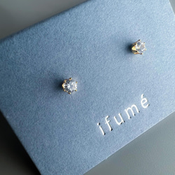 【ifumé】金属アレルギー対応　極小3mm！　つけっぱなしOKピアス　サージカルステンレス　 3枚目の画像