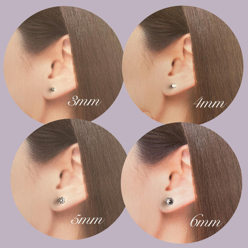 ifumé】金属アレルギー対応 極小3mm！ つけっぱなしOKピアス