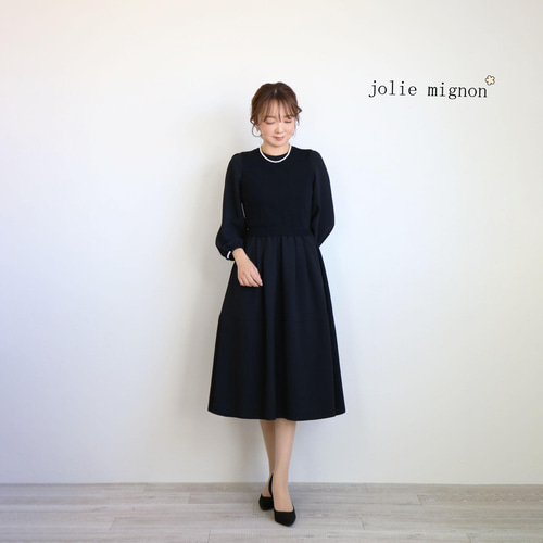 ジョリーミニョン　ワンピース　新品 完売です！【結婚式や二次会に！映えるきれい目ワンピース♪】パール