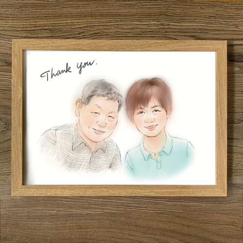 3名さま　A4サイズ【似顔絵オーダー】※ホワイトフレーム※ 3名さま B4サイズ【似顔絵オーダー】ホワイトフレーム 8/15まで
