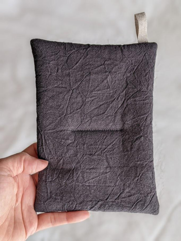 【鍋つかみ・ポットマット／チャコール】　おうち時間・おうちカフェに　母の日 2枚目の画像