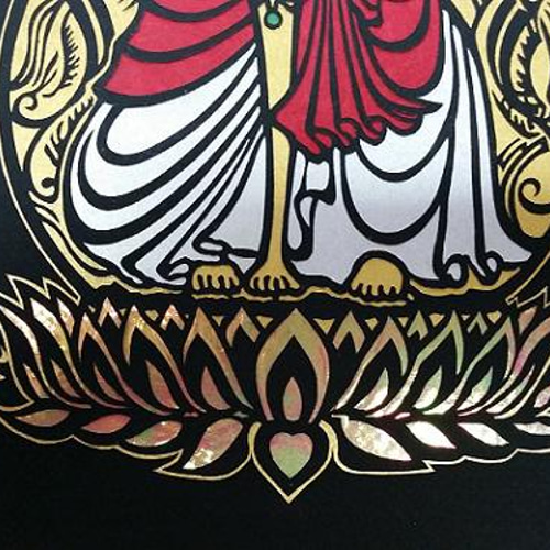 阿弥陀如来切り絵 A3サイズ 切り絵 釈迦如来様 | Miyu工房 Cutting-paper