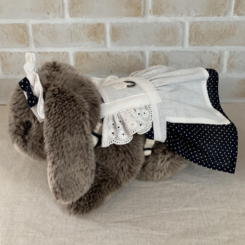 うさぎのメイドさんカチューシャ ペット服・アクセサリー こころ