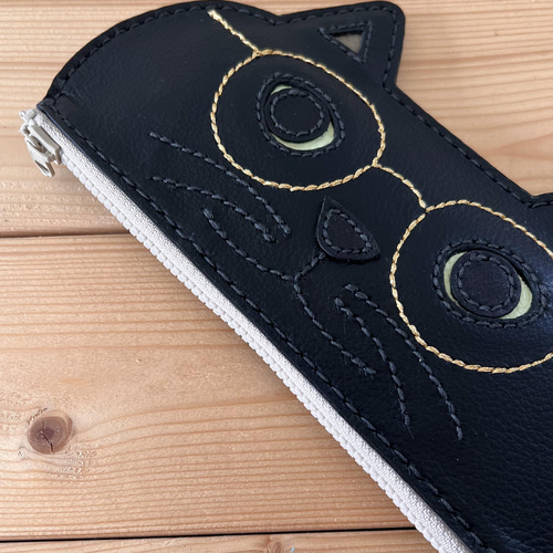 黒い編み込みメガネケース サングラスケース 耐水 耐衝撃 ストラップ付き ワイドシェル