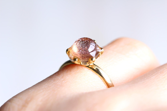 氷石glass ring ~yellow pink~ 7枚目の画像