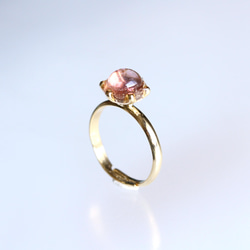 氷石glass ring ~yellow pink~ 5枚目の画像