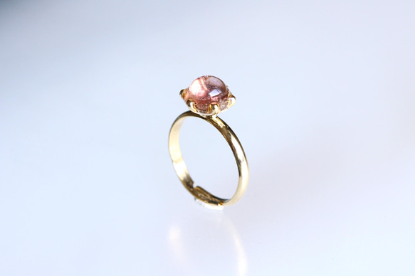 氷石glass ring ~yellow pink~ 5枚目の画像