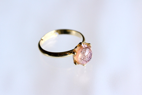 氷石glass ring ~yellow pink~ 10枚目の画像