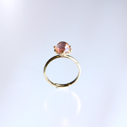 氷石glass ring ~yellow pink~ 4枚目の画像