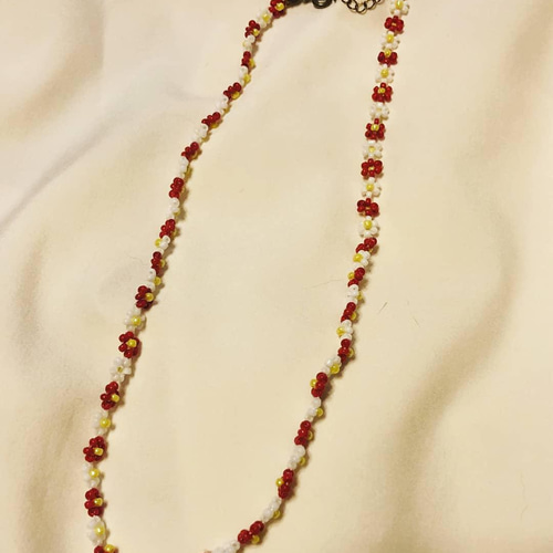 お取置き★デッドストック美品【シェルビーズ＊オレンジ系】ヴィンテージネックレス お取置き☆デッドストック美品【シェルビーズ＊オレンジ系