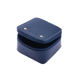 SOLIS Design Leather Mini Zip Coin Case (Oxford Blue) 3枚目の画像