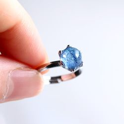 氷石glass ring ~blue~ 6枚目の画像