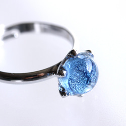 氷石glass ring ~blue~ 10枚目の画像