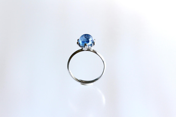 氷石glass ring ~blue~ 3枚目の画像