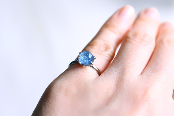氷石glass ring ~blue~ 8枚目の画像