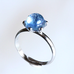 氷石glass ring ~blue~ 4枚目の画像