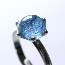 氷石glass ring ~blue~ 1枚目の画像