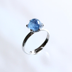 氷石glass ring ~blue~ 2枚目の画像