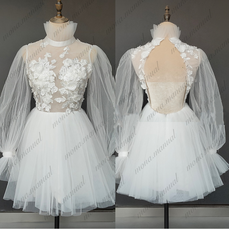 ミニワンピース 着痩せ ウェディングドレス結婚式 二次会 前撮りドレス 357 14,308円